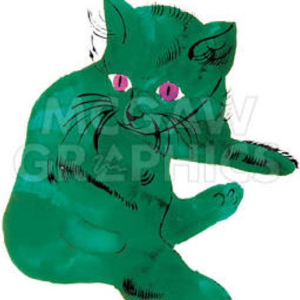 Andy Warhol Green Cat 11x14” Print.